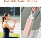 Collapsible Water Bottles 2 Pack Compact Portable, Bpa-Free Silicone Bottles - Image 5