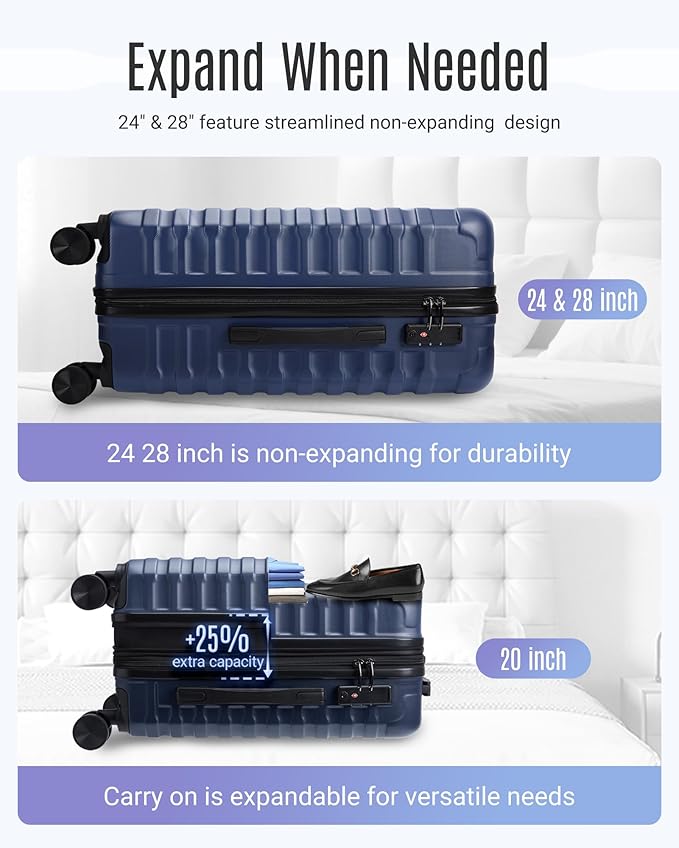 LIGHT FLIGHT Luggage Sets, 3 Piece Durable Suitcase Set - Image 6
