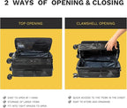 20 inch Carry On Luggage Expandable Top Opening/Clamshell Opening, TSA Approved - Image 2