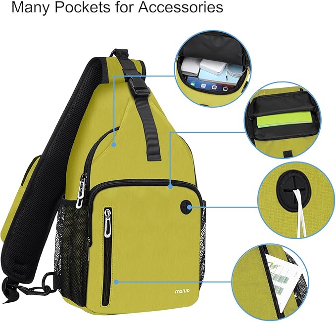 MOSISO Sling Backpack Bag, Crossbody Shoulder Bag Travel Hiking Daypack Chest - Image 3