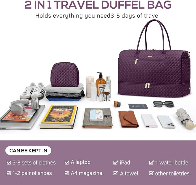 Travel Duffle Weekender Bags for Women - Image 4