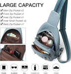 7L Sling Bag for Women Men Leather Small Sling Backpack Daypack Anti Theft - Image 3