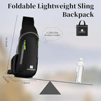 Small Sling Backpack, Lightweight Crossbody Backpack, Foldable Cross Body Bag - Image 5