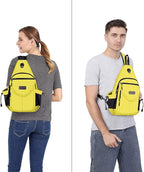 MOSISO Sling Backpack, Canvas Crossbody Hiking Daypack Bag - Image 5