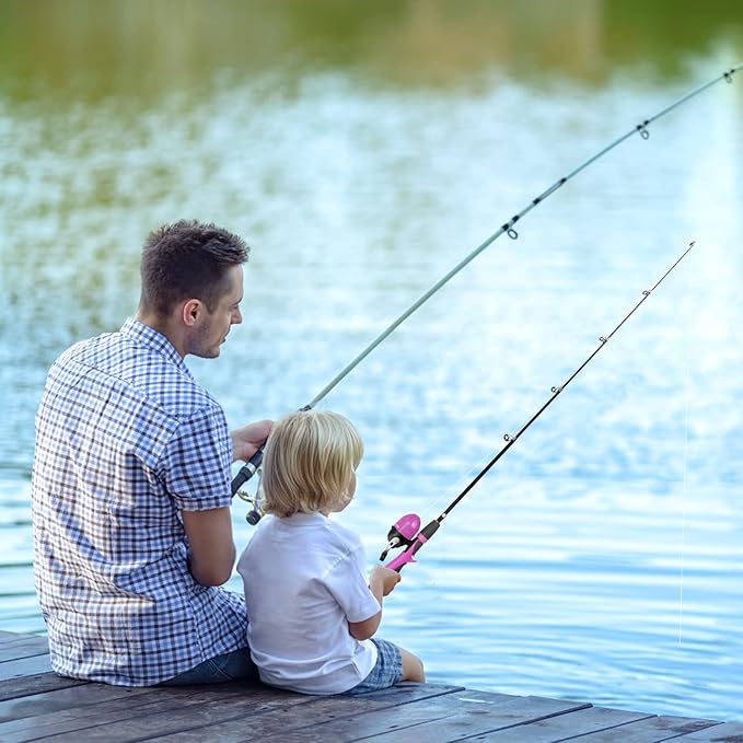 Urban Deco Kids Fishing Pole Set Portable Telescopic Kids Fishing Rod and Reel - Image 7