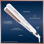 Conair Double Ceramic Flat Iron, 1 1/4-inch Hair Straightener