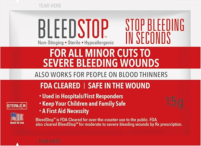 BleedStop™ First Aid Powder for Blood Clotting, Trauma Kit, Blood Thinner - Image 2