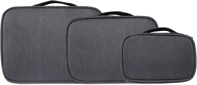 BUBM 3pcs Double Layer Electronic Organizer, Travel Gadgets Bag - Image 8