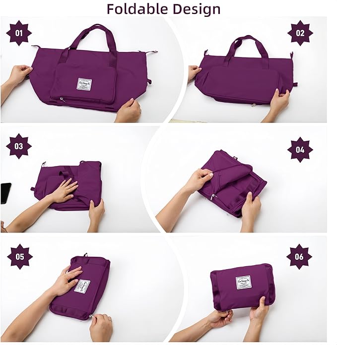 Large Capacity Foldable Travel Bag, Expandable lightweight Carry on Bag - Image 6