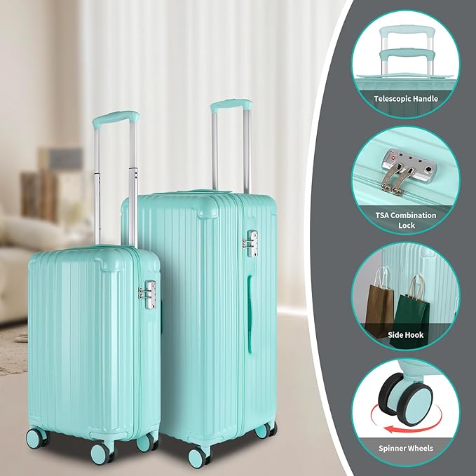 Carry-on 20 Inch and 28 Inch Square Thickened ABS+PC Hard Shell luggage - Image 6