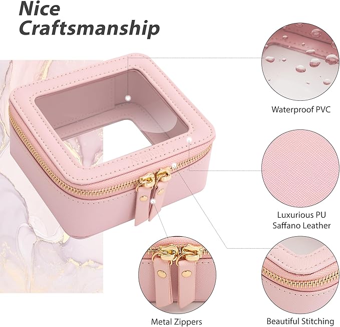 Aveniee Small Clear Makeup Bag, Mini Travel Toiletry Organizer TSA Approved - Image 2