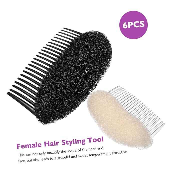 FRCOLOR 18pcs Sponge Hair Shaper Comb for Women Styling Tools Appliances Braids Hair Accessories Bun Maker Tool