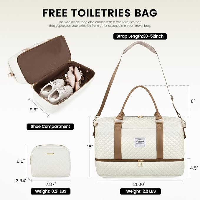 LOVEVOOK Travel Duffle Bag, Weekender Bags - Image 2