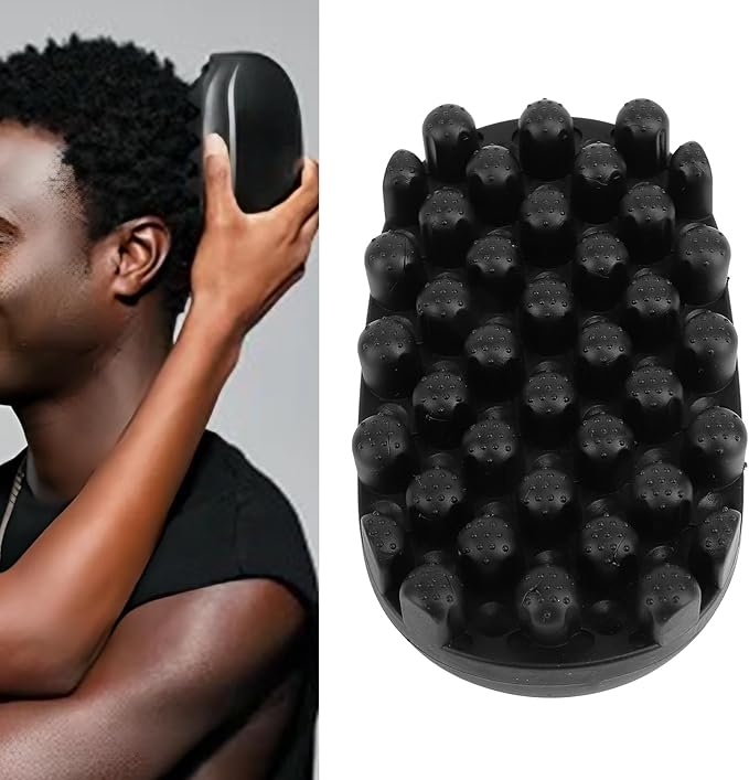 Rubber Curling Hair Brush - Twist King Sponge for Afro Hair, Washable Curl Sponge Styling Tool (Large Tooth)