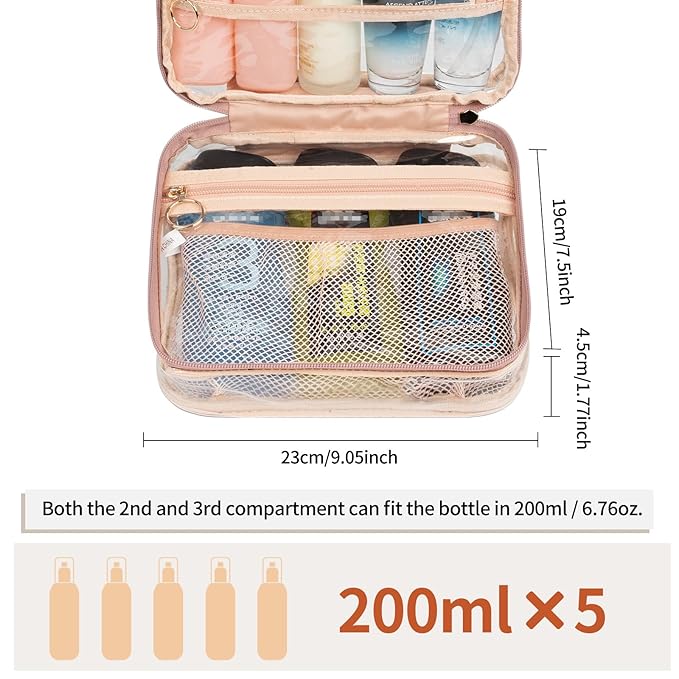 CUBETASTIC Clear Makeup Bag for Women, Transparent Cosmetic Organizer Case for - Image 3