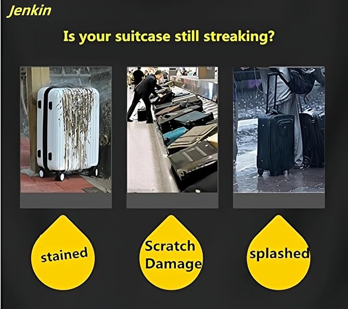JenKin Luggage Protector Suitcase Cover PVC Waterproof Travel Suitcase Fits - Image 4