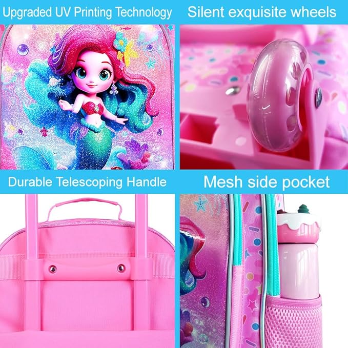 Kids Luggage for Boys Girls, Toddler Rolling Travel Carry on Suitcase - Image 4