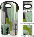 Neoprene Wine Tote, Bottle Carrier Gag Insulating Neoprene Thicker, Insulated - Image 3
