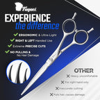 Fagaci Hair Thinning Scissors 6" with 440C Steel, Extreme Sharpness & Precise Cuts Texturizing Shears, Professional Hair Scissors, Barber Scissors Set, Slim Blades Texturizing Scissors