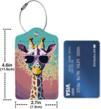 Giraffe in Sunglasses 2 Pack Luggage Tag - Image 4