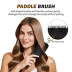 Balon Hair Brush for Women and Men, 4Pcs Paddle Brush Detangling Brush Hair Comb Set for Long Thick Thin Curly Hair, Hairbrush Great On Wet or Dry, No More Tangle