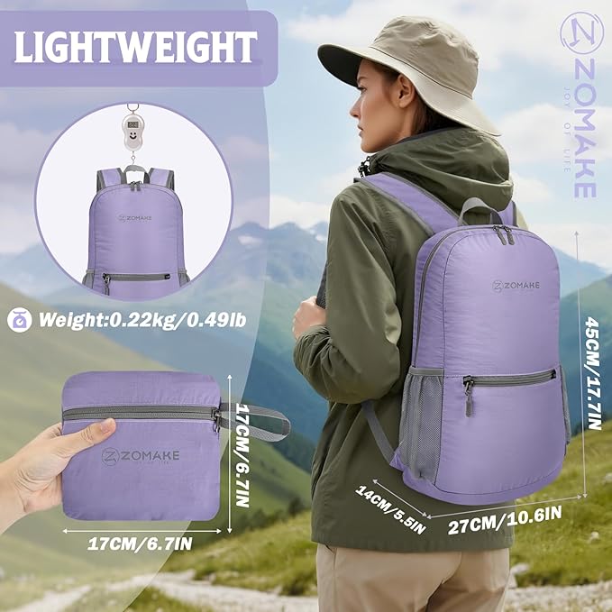 ZOMAKE Ultra Lightweight Hiking Backpack 20L - Image 2