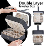 Travel Jewelry Case with LED Lighted Mirror, Portable Travel Jewelry Organizer - Image 2