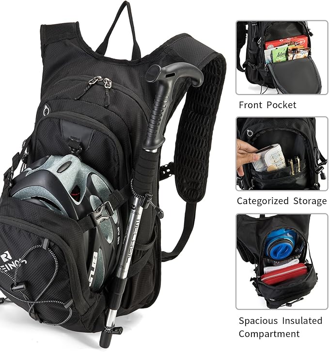 Hydration Backpack Pack with 2L Water Bladder 18L Hiking Backpack Women Men - Image 2