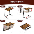 Folding TV Tray Adjustable Dinner - Image 7