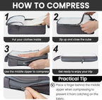 BAGAIL 6 Set Ultralight Compression Packing Cubes Packing Organizer - Image 4