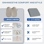 Skechers Memory Foam Seat Cushion, Ribbed Fabric Office Chair Cushion - Image 6
