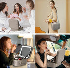 Mocado Travel Makeup Bag with LED Lighted Mirror, Travel Makeup Organizer - Image 7