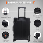 UrbanExplorer 24Inch All Aluminum Check In Luggage Heavy Duty Hard Shell - Image 2
