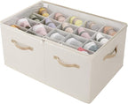 Shoe Organizer for Closet, Foldable Shoe Box by TOPIAHOME