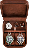 Awesometik 2 Slot Luxury Travel Faux Leather Watch Case. Watch Storage by Awesometik