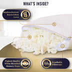 Royal Therapy Queen Memory Foam Pillow, Adjustable Shredded Odor-Free Pillow - Image 3