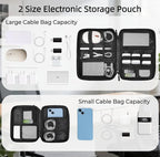 MATEIN Cord Organizer Travel Case 2 Pack, Water Resistant Tech Organizer Pouch - Image 5