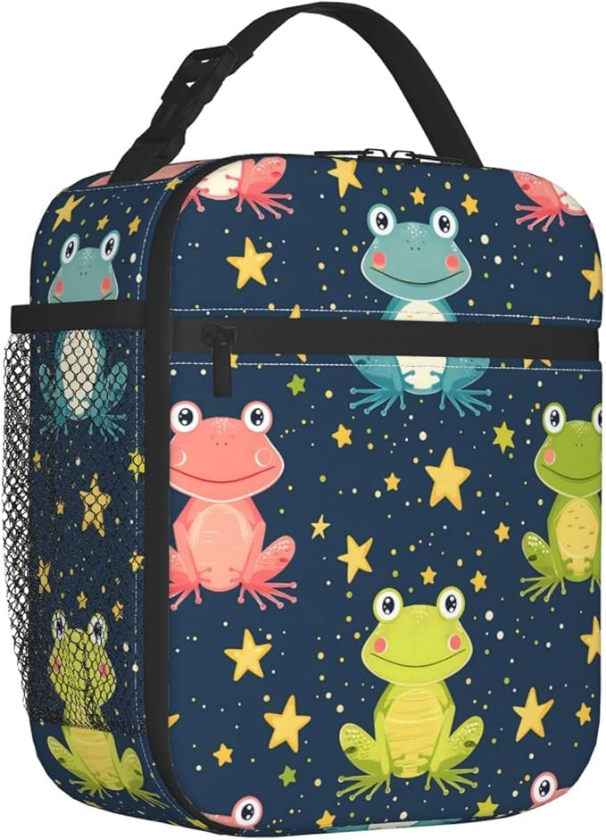 Frog Insulated Lunch Box for Women Men Frog Lunch Bag for Travel, or Fishing - Image 2