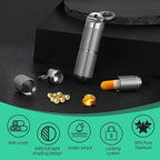 Titanium Keychain Pill Holder Waterproof Lightweight Portable Pocket Mini Pill - Image 4
