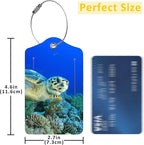 2 Pack Hawaiian Green Sea Turtle Luggage Tags - Image 2