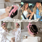 Yanibest Heatless Curls Overnight, Soft Heatless Hair Curler to Sleep in, No Heat Ribbon Wrap, Heatless Curling Set for Long Short Hair with Hair Scrunchies and Clip
