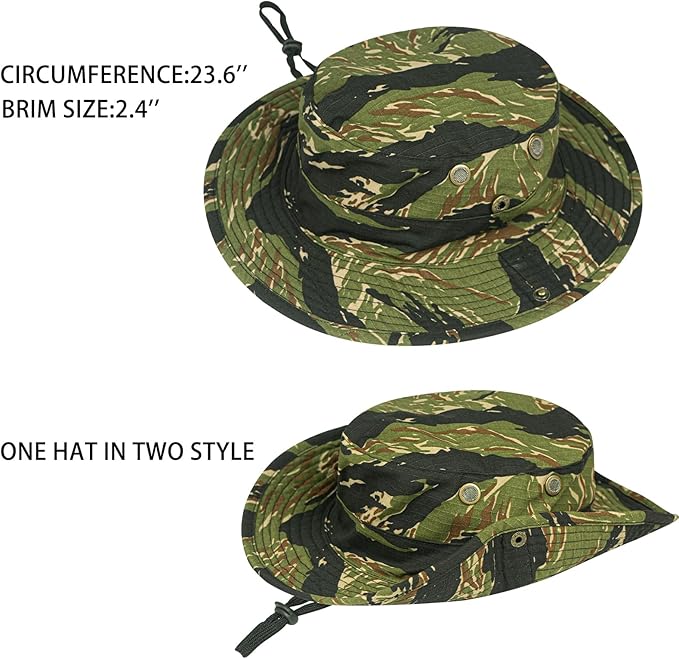 Sun Hats for Men Women Boonie Hat Foldable Fishing Hat UPF 50+ Bucket Hat for - Image 2