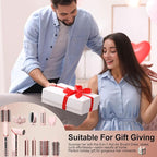9 in 1 Hot Air Styler Wrap, High-Speed Hair Dryer Brush with Auto Wrap Curlers, Foldable Ionic Blow Dryer Brush for Fast Drying, Smoothing & Volumizing, Multi-Styling Tools (Gifts for Women)