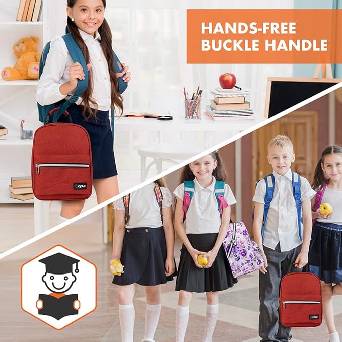 opux Lunch Box for Girls Boys Kids, Insulated Leakproof Lunch Bag, Reusable - Image 8