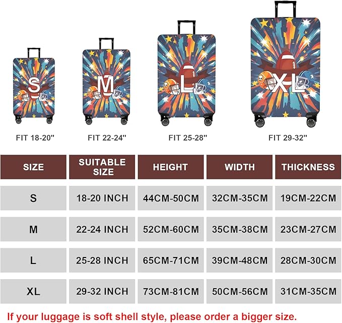 WUJIAONIAO Travel Luggage Cover Baggage Suitcase Cover Protector Skins 18-32 - Image 3