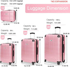 Luggage Sets 4 Piece, ABS PC Lightweight Suitcases - Image 6