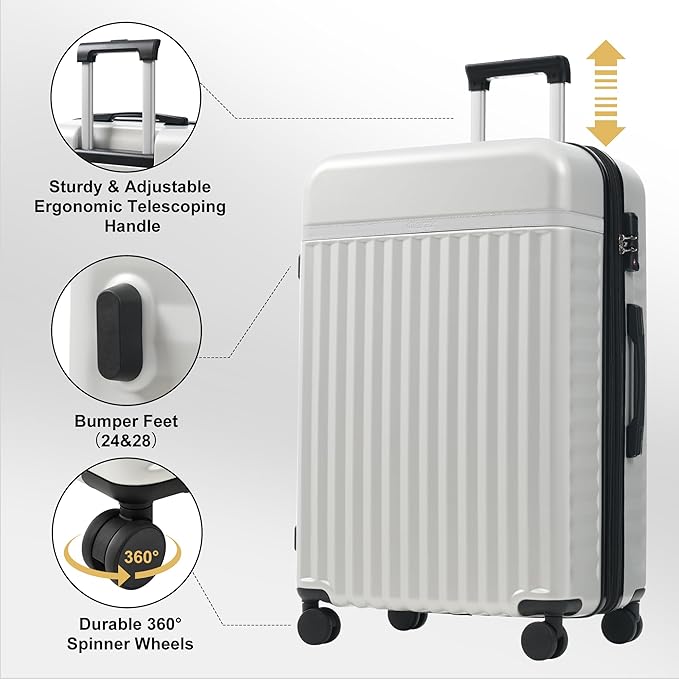Merax Luggage Sets Front Opening, 2 Piece Hardshell Suitcase - Image 4