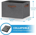 GhvyenntteS Large Fabric Storage Bins 6 Pack, Foldable Closet Storage Bins - Image 2