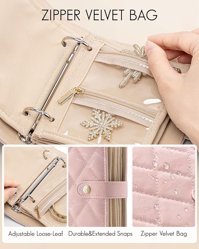 Vlando Travel Jewelry Organizer Case, Gifts - Image 4
