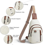 7L Sling Bag for Women Men Leather Small Sling Backpack Daypack Anti Theft - Image 4
